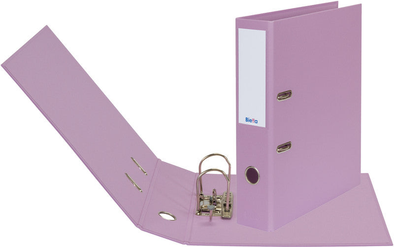 Biella Ordner Recycolor – A4 Hochformat – 2-Ring Hebelmechanik, Rücken 70 mm – Violett, Karton, mit Griffloch