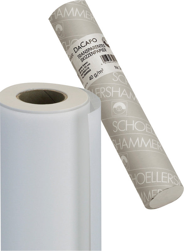 Schoellershammer Transparentpapier – 66 cm × 20 m, 90 g/m², transparent, für Kopierer, Laserdrucker und mehr
