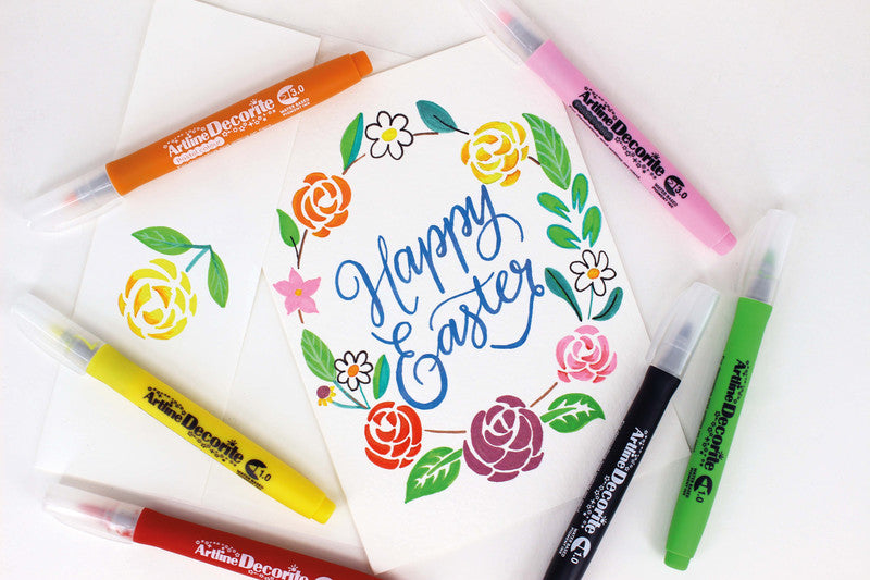 Artline Pigment-Marker Decorite Brush – Pinselspitze – Neonorange – Lichtbeständig