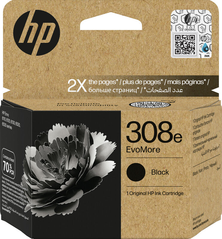 HP Tintenpatrone 308e, Schwarz