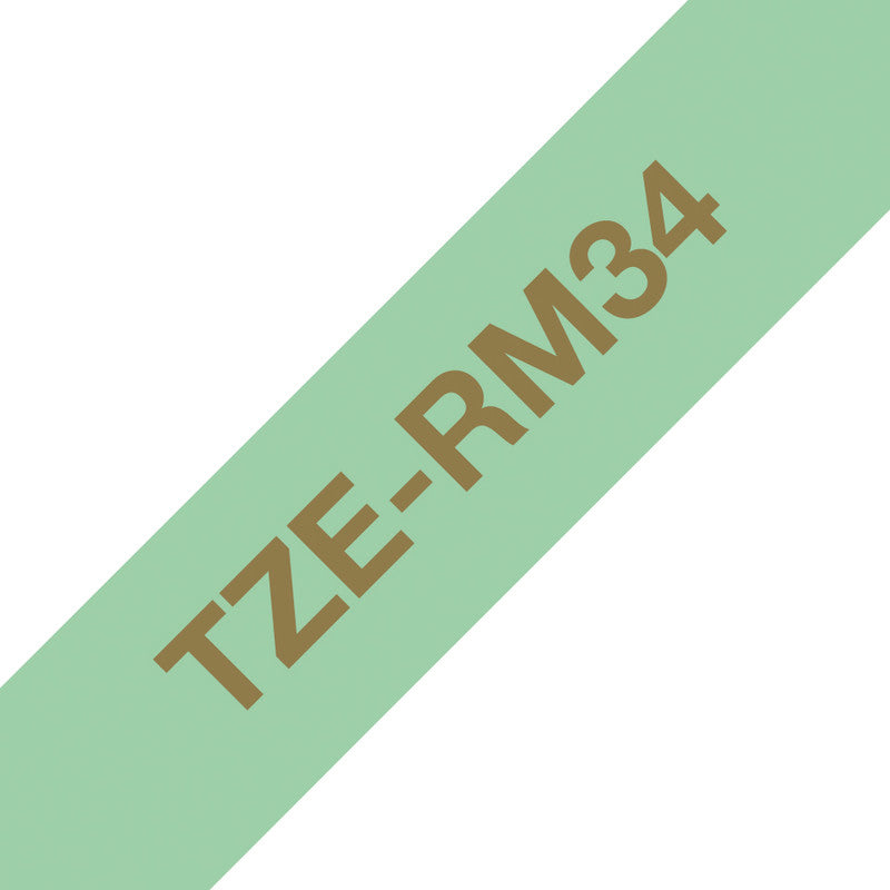Brother Textilband – 12 mm × 4 m, mintgrün, gold