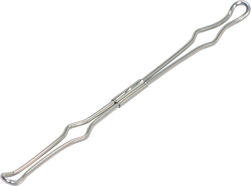 Biella Niederhalter für Ringbücher, Bügelabstand 80 mm, für Mechaniken bis Ø 50 mm – silber, 10er-Pack