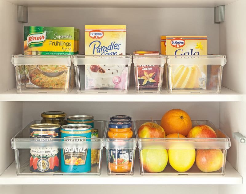 Rotho Kühlschrankorganizer Loft – 1,6 l – Kunststoff – Transparent – 31 × 9 × 7,5 cm