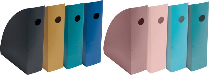 Exacompta Stehsammler Mag Cube – für Format A4, Kunststoff, mehrfarbig, mit Griffloch, 82 × 305 × 266 mm