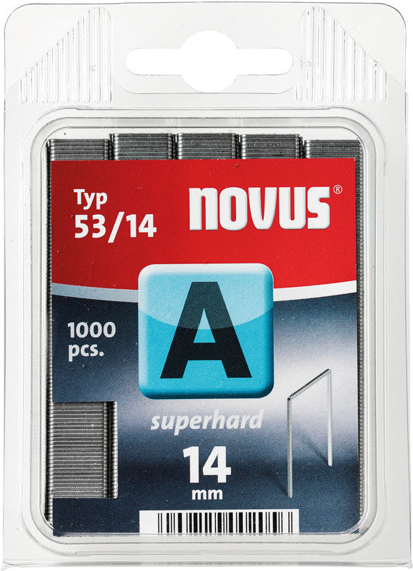 Novus Heftklammern 53/14 – für Novus J-29 – Metall, silber – 1000 Stk.