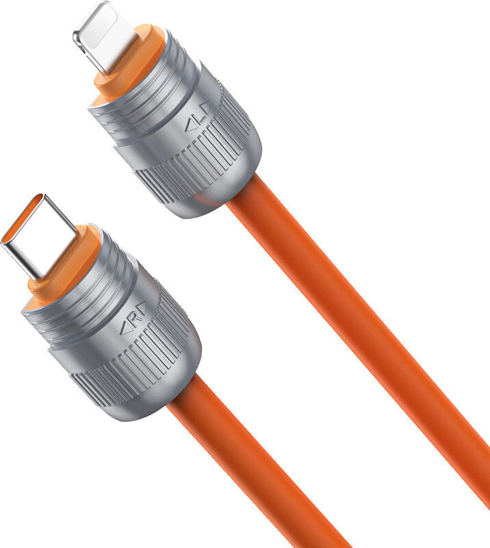 Dux Ducis Kabel – USB-C auf Lightning 0,3 m, 27 W, Orange – für iPhone/iPad