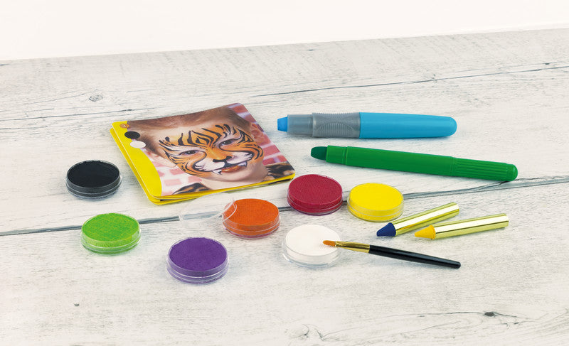 Eberhard Faber Schminkfarben-Set – 4 Farben, sortiert, inkl. Pinsel