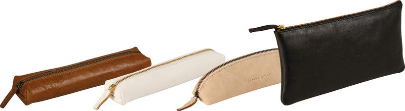 Clairefontaine Flying Spirit Etui, leer – cognac – Leder – 19,0 × 3,0 × 5,0 cm