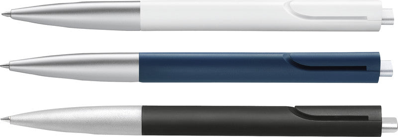 LAMY noto 283 Kugelschreiber – Schwarz, 1 mm Spitze, Druckmechanik, Kunststoff, Weiss, nachfüllbar