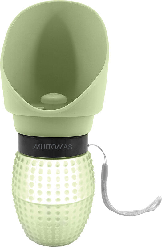 Muitomas Trinkflasche 350 ml – Silikon, für Tiere, Grün