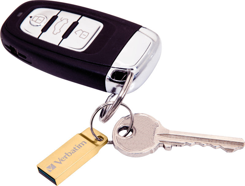 Verbatim USB-Stick – 32 GB, USB 3.0, wasser- und staubdicht, Schlüsselring, gold