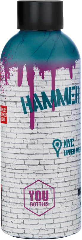 Youbottles Trinkflasche Dual – 5 dl – Edelstahl, isoliert, Schraubverschluss – Banksy Hammer Boy