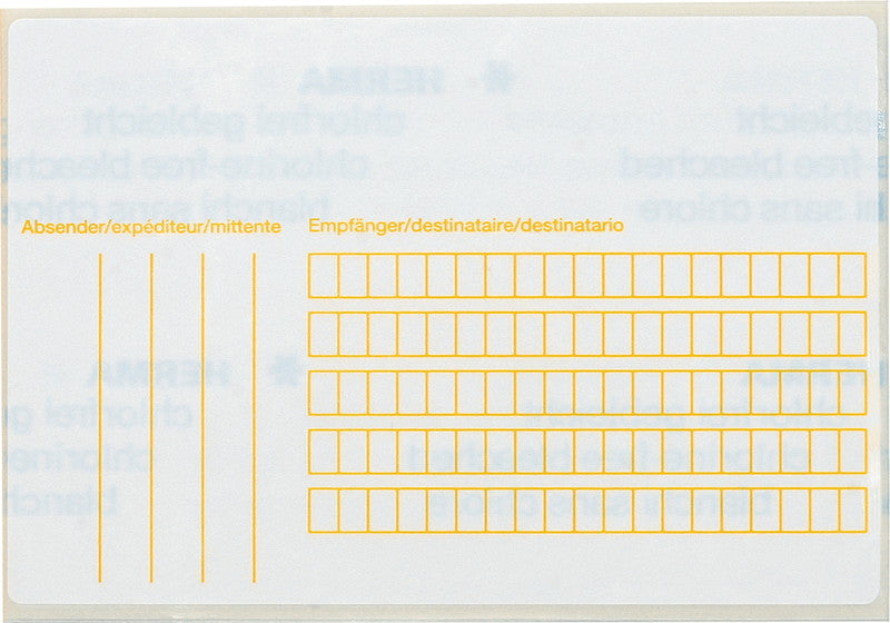 HERMA Schuletiketten – Motiv Beschriftungsvordruck – 118 × 80 mm, abgerundete Ecken, 20 Stk, 20 Bogen