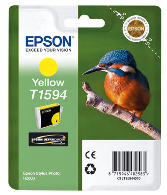 Epson T1594 Gelb Tintenpatrone (Original) – 1'200 Seiten – für Epson Stylus Photo R2000 – C13T15944010