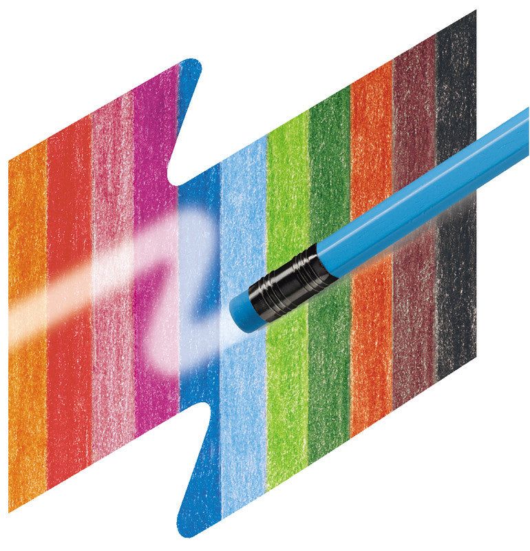 Faber-Castell Buntstifte – 12 Farben, im Kartonetui, mit Radierer, Ø 3 mm, sechskantig, FSC