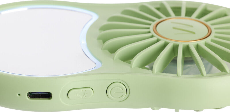 Muitomas Handventilator MIRRORFANGN – 3 Stufen, USB-C, Grün