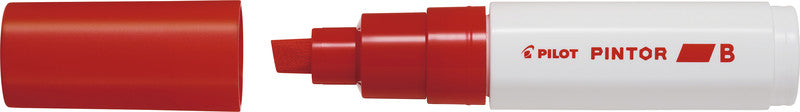 Pilot Pigment-Marker Pintor – Keilspitze 8 mm – Rot – Für dunkle Oberflächen geeignet