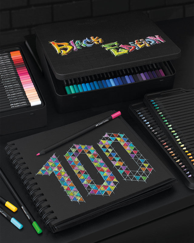 Faber-Castell Buntstifte – 100 Farben, im Metalletui, Ø 3 mm, dreikantig, FSC