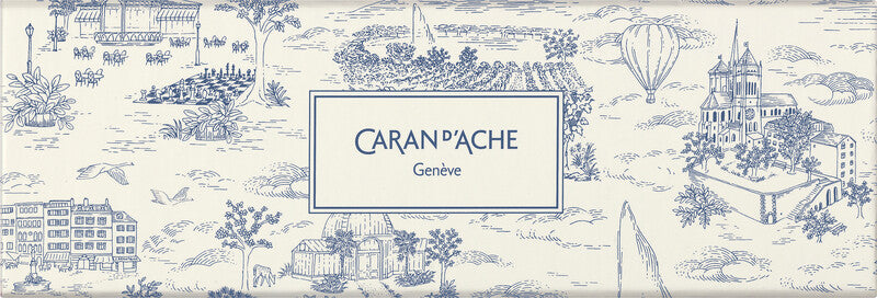 Caran d-Ache Caran d'Ache 849 Toile de Jouy Spezialedition Kugelschreiber – Schwarz, dokumentenecht, nachfüllbar