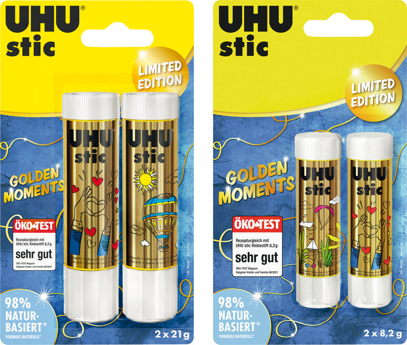 UHU Klebestift – stark, transparent, lösemittelfrei, 21 g, für Papier, Karton, Etiketten und mehr