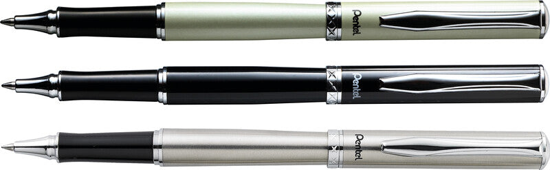 Pentel EnerGel Sterling – Tintenroller, schnelltrocknend, mit Kappe, 0,7 mm, schwarz, für Linkshänder