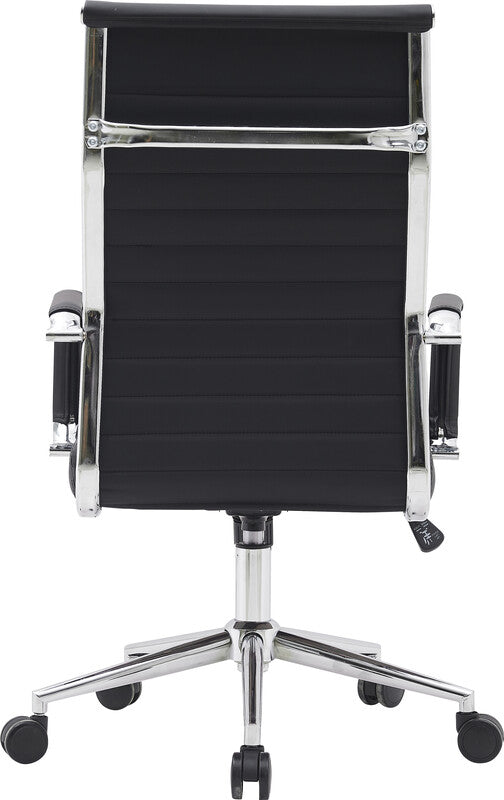 Q-CONNECT Bosa Bürostuhl – Kunstleder – Schwarz, 47–57 cm, bis 110 kg