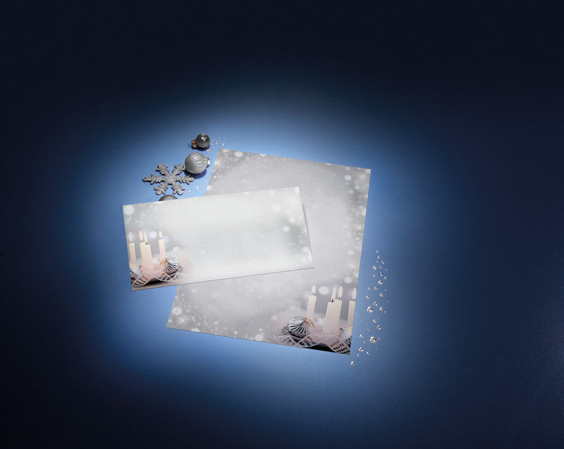 Sigel Weihnachts-Couvert C5/6 Weihnachtsstille, mehrfarbig, nassklebend, 90 g/m² – 50 Stk.