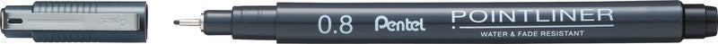 Pentel Fineliner – 5er-Set – Schwarz – Wasserfest