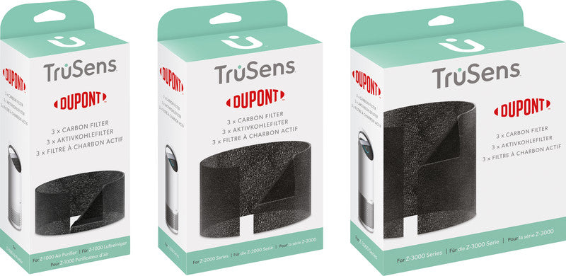Leitz DuPont Ersatz-Aktivkohlefilter – für TruSens Z-3000, schwarz, 3er-Pack