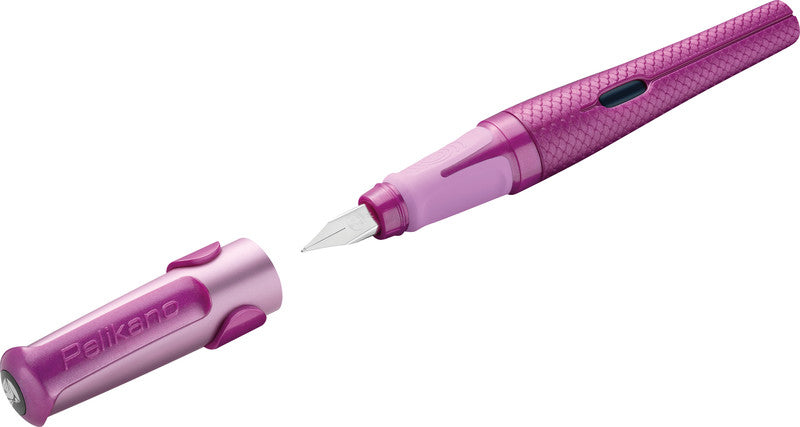 Pelikano Stardust – Federspitze M – für Rechtshänder – Lila, Blau – Patronen