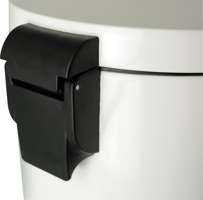 Helit Abfallcontainer – 20 l – mit Deckel – Edelstahl – Ø 293 × H 455 mm
