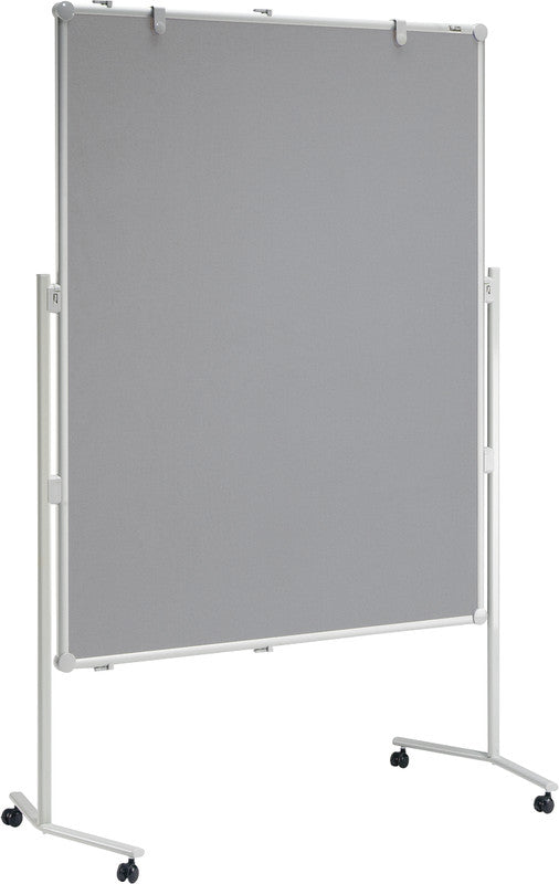 MAUL Pinnwand – Filz, Alurahmen – 120 × 150 cm, Grau