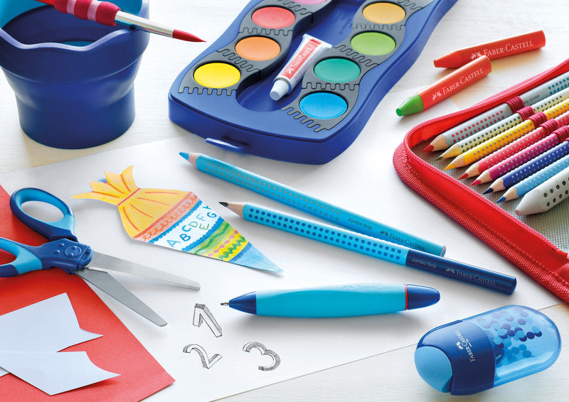 Faber-Castell Aquarellfarbstift Jumbo Grip – Permanentkarmin, Ø 5,3 mm, Dreikantig, FSC