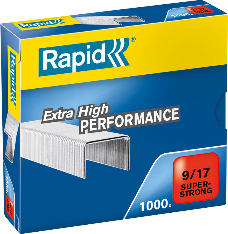 Rapid Heftklammern 9/17 – 17 mm, 9 mm – Metall, silber – 1000 Stk.