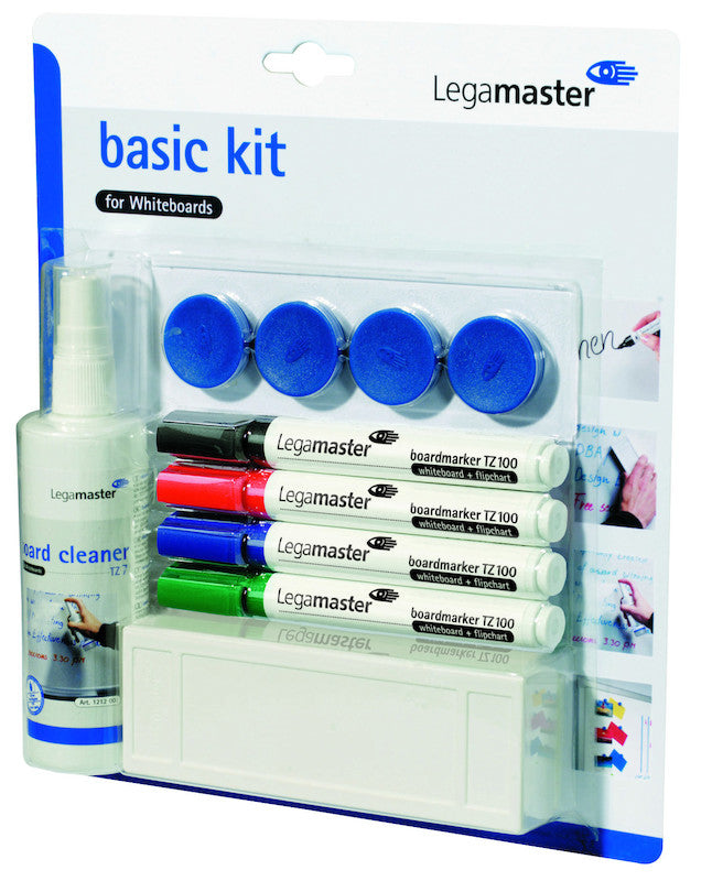 Legamaster Starter-Kit, inkl. 4 Marker, Wischer, Reiniger – für Whiteboards