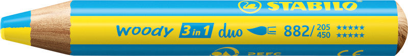 STABILO 3-in-1 Farbstifte woody – 10 Duo-Farben, mit Spitzer, Ø 4,2 mm, PEFC