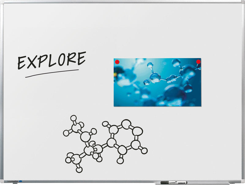 Legamaster Whiteboard – 45 × 30 cm, Emaille, magnetisch, Aluminiumrahmen, Wandmontage, inkl. Stifteablage