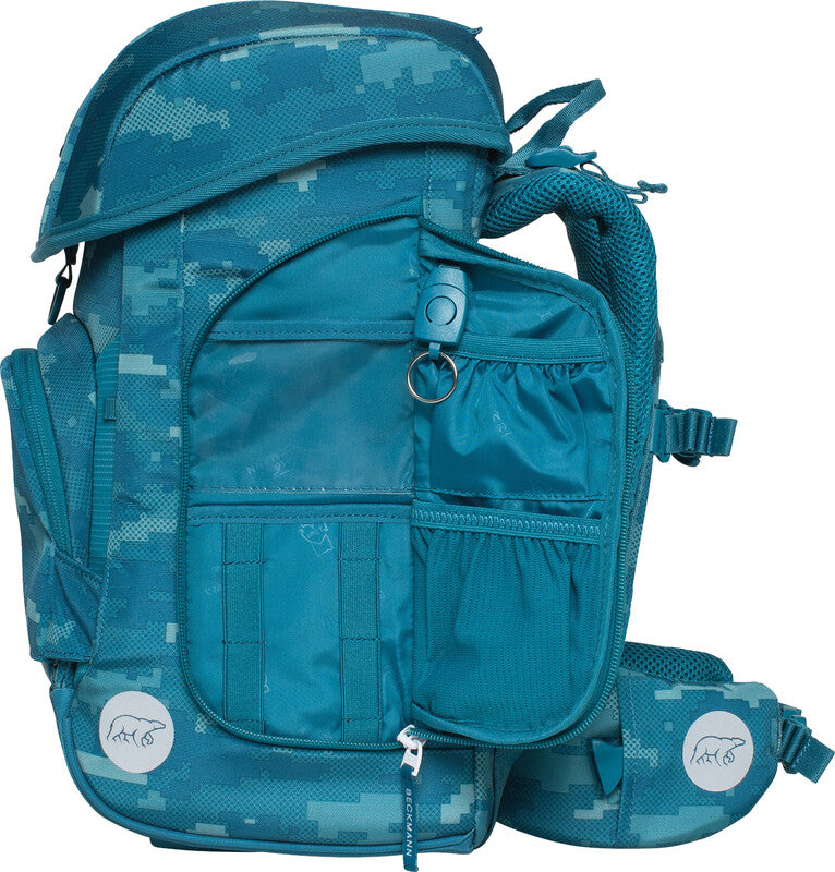 Beckmann Schulrucksack Plus Air – Jungle Game – 20 l – 28 × 40,5 × 23 cm – aus recyceltem PET