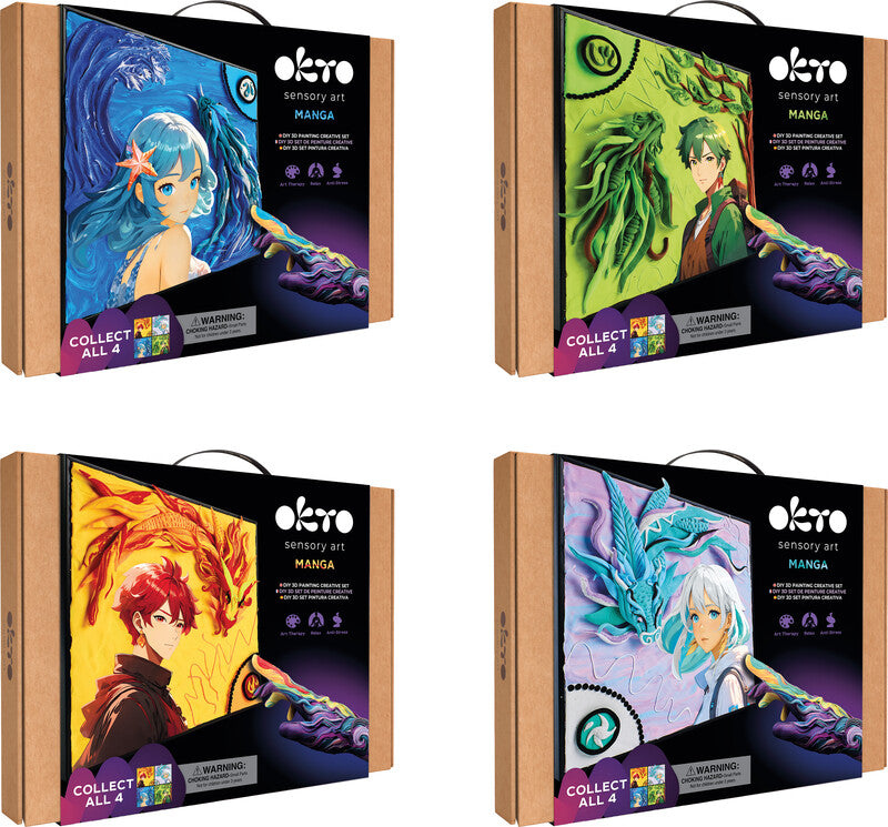 Okto sensory art Modelliermasse-Set 3D Painting Manga – ab 10 Jahren – 290 × 290 mm