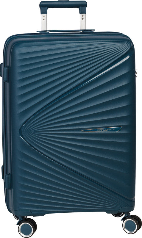 Worldpack Kofferset Vegas 3-teilig – Hartschale PP, 4 Doppelrollen, Petrol