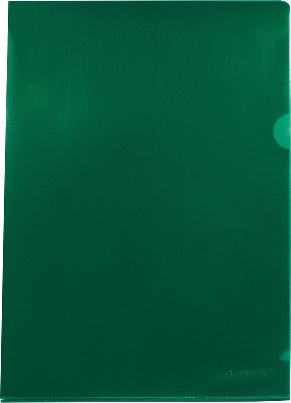 Q-CONNECT Sichthülle A4, glänzend, 140 µm, grün – 100 Stück