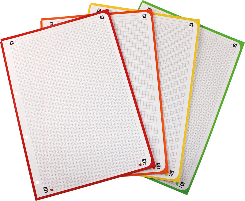 Oxford Collegeblock, Spiralbindung, 120 Blatt, 4-fach gelocht, perforiert, 90 g/m² – Beere, für SCRIBZEE App