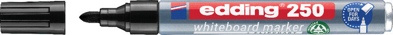 Edding Whiteboard-Marker 250 – Rundspitze 1,5-3 mm – Sortiert – 4er-Set – Trocken abwischbar
