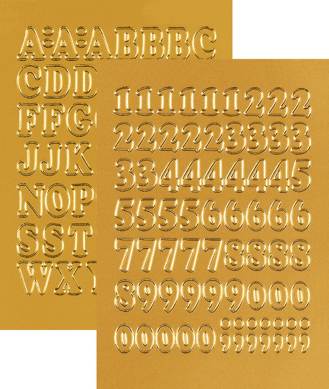 HERMA Schmucketiketten – Motiv Buchstaben A–Z – Folie, Gold, permanent haftend, 12 mm, 84×120 mm