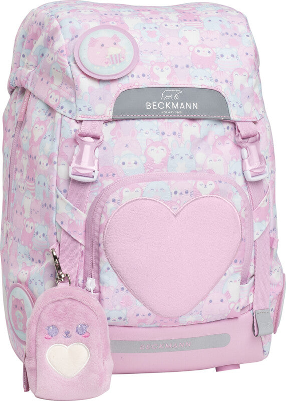 Beckmann Classic 1st – Schulrucksack, Hug Me, 22 l, 24×37×25 cm, für Laptop bis 15", mit Wendetasche