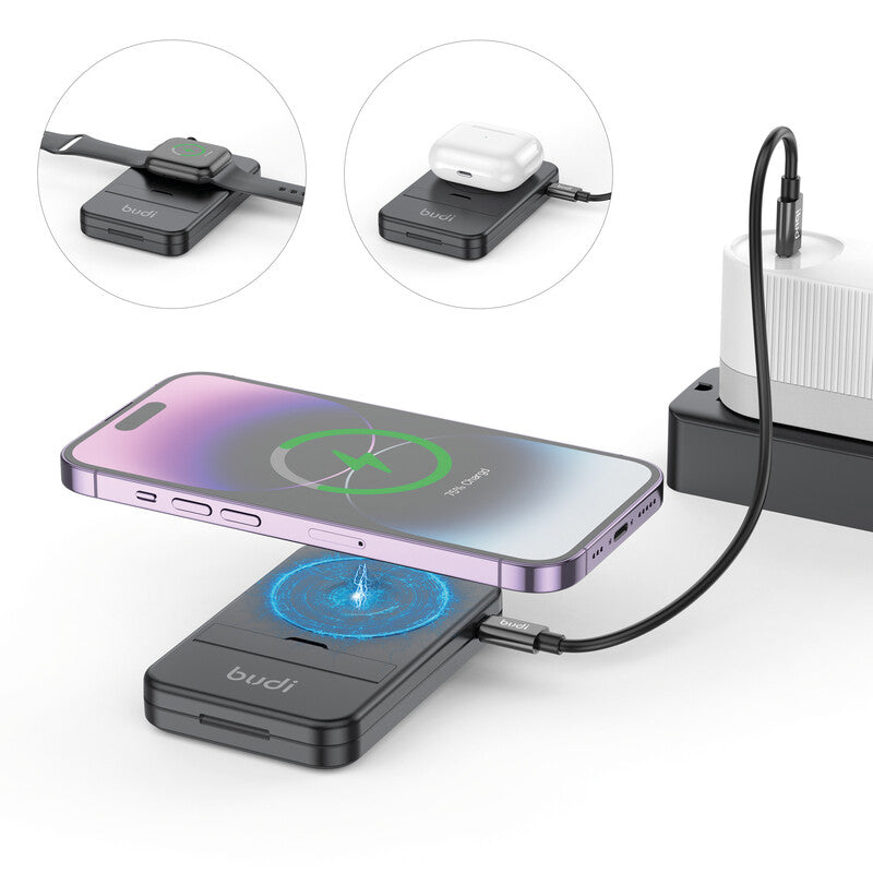 Budi Multi-Funktionsbox 14-in-1 – Spezialzubehör – MagSafe 15 W, SD/TF-Kartenleser – für iPhone (MagSafe)