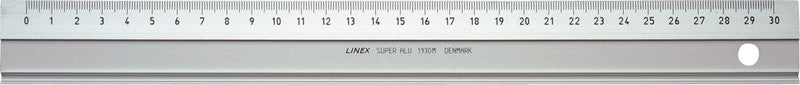Linex Wandtafel-Lineal 50 cm – Aluminium, silber, rutschfest, mit Stahl-Schneidekante