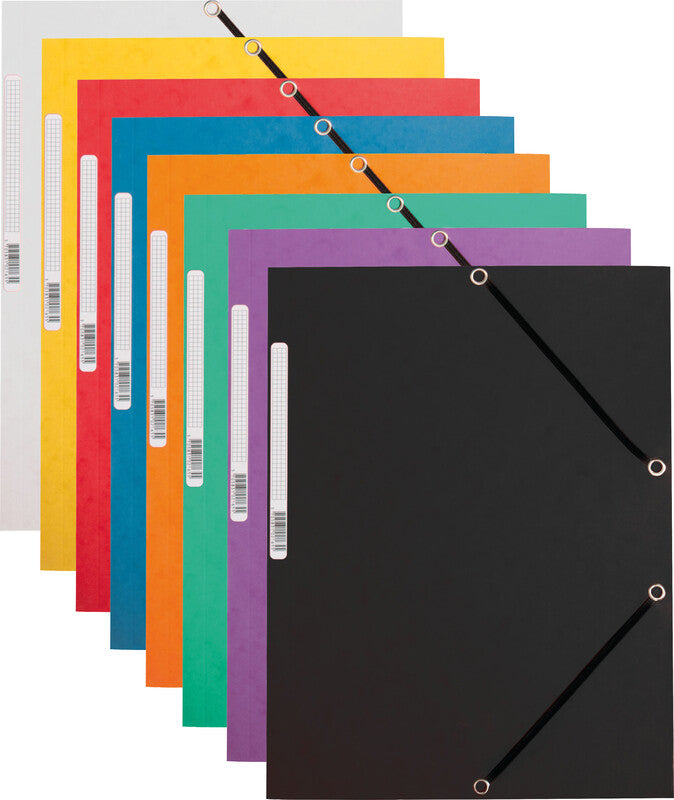 Q-CONNECT Sammelmappe für A4, Karton, Orange, mit Gummizug