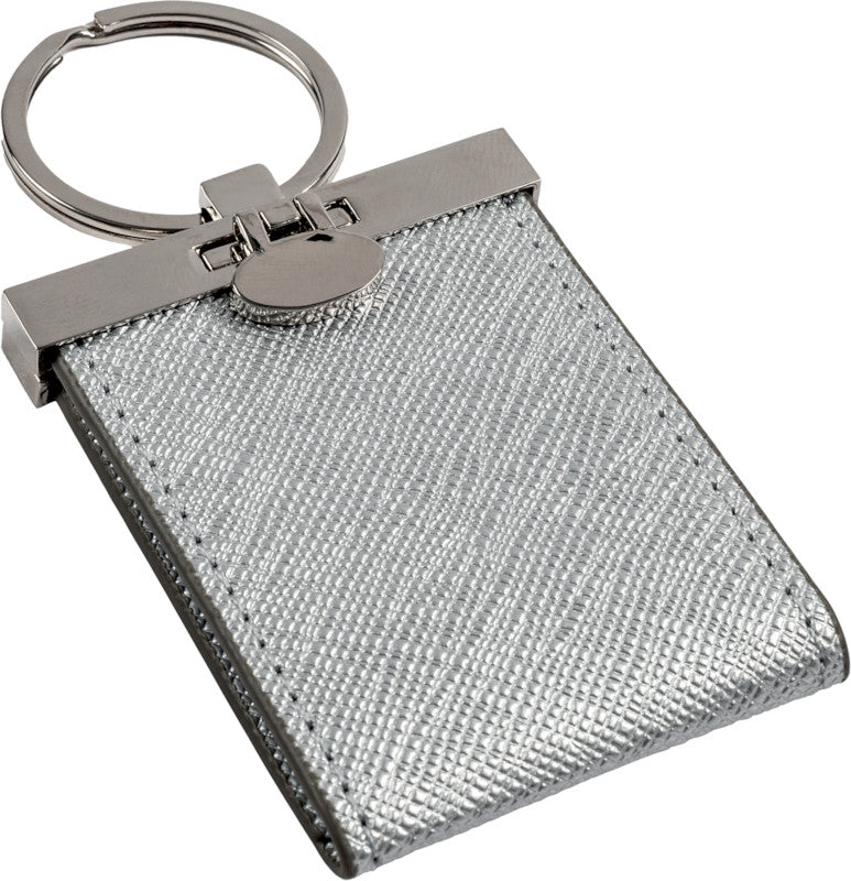 Walther Schlüsselanhänger – Kunstleder, B 50 × H 100 × T 10 mm, Silber