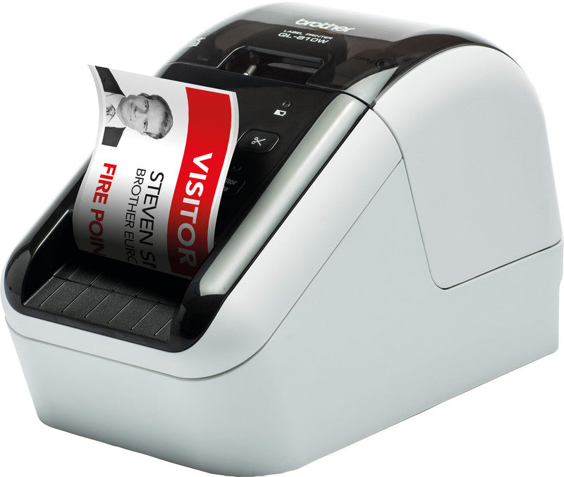 Brother QL-810Wc – Etikettendrucker, Thermodirekt, bis 62 mm, 2-farbig (schwarz/rot), USB, WLAN